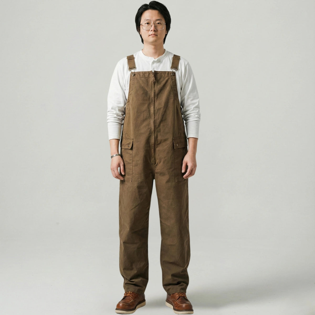 Gardaly Winston Zip-Front Overalls