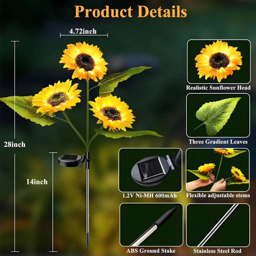 Gardaly - Solar SunFlower™ LED Lights