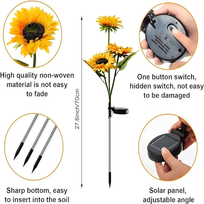 Gardaly - Solar SunFlower™ LED Lights