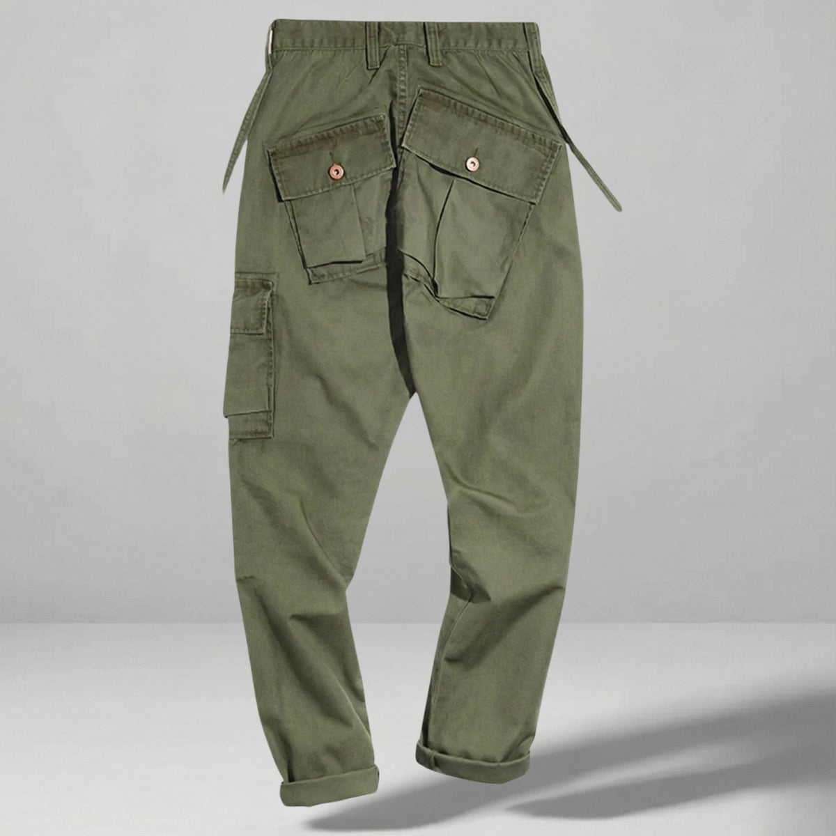 Men’s Cargo Trousers – Asymmetrical Pocket Design, Slim Fit
