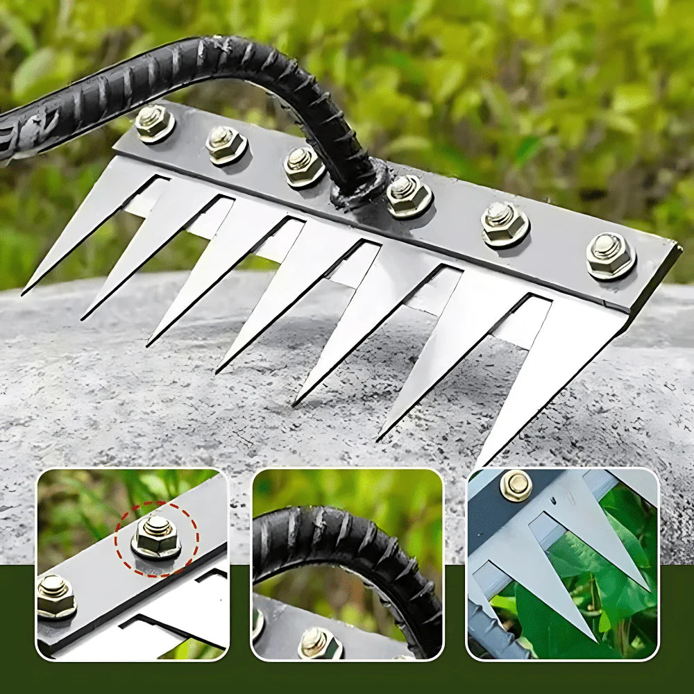 Gardaly – Reinforced Gardening Rake with Carbon Steel Teeth - IronClaw™