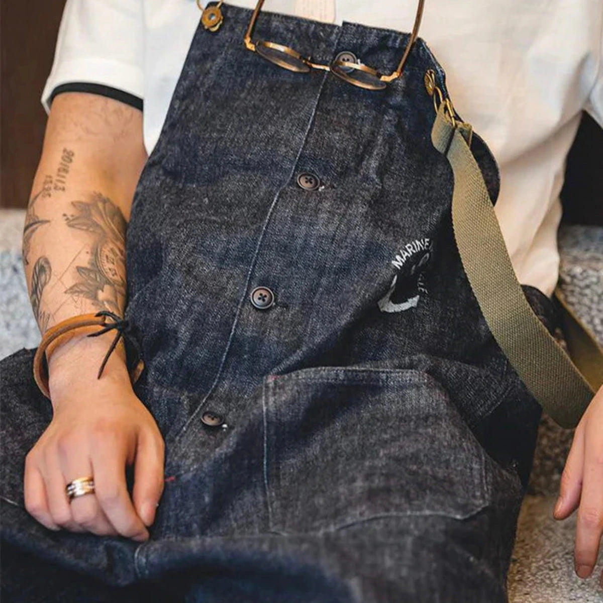 Gardaly Dockyard Navy Retro Overalls