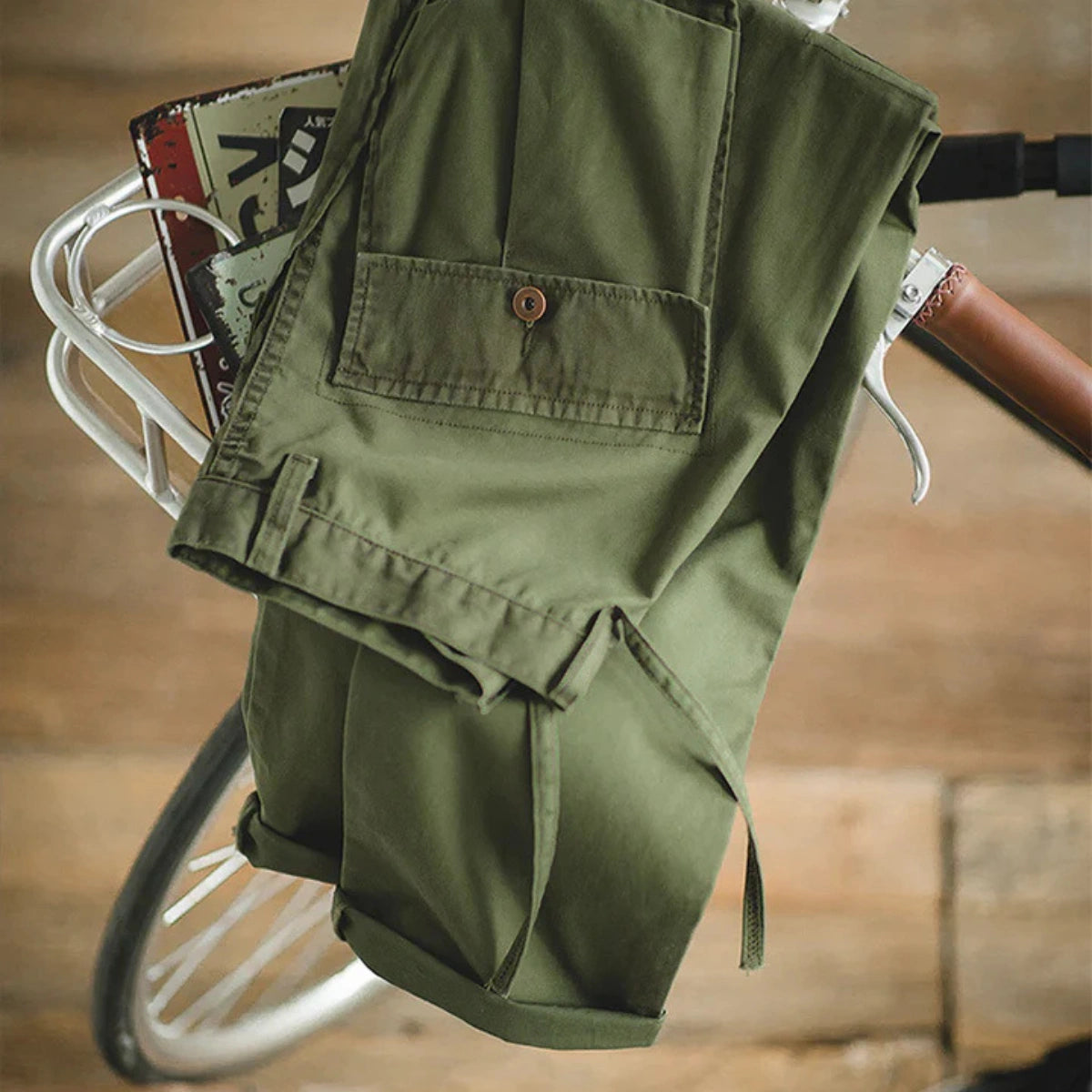 Men’s Cargo Trousers – Asymmetrical Pocket Design, Slim Fit