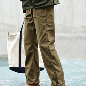 Men’s Straight-Leg Casual Trousers – Fatigue Style