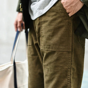Men’s Straight-Leg Casual Trousers – Fatigue Style