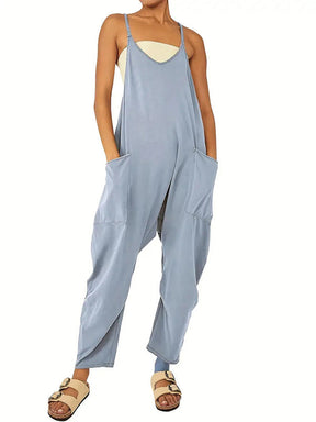 Gardaly Oversized Patch-Pocket Jumpsuit