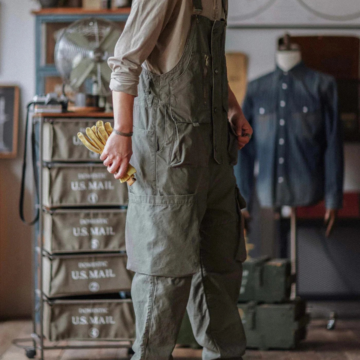 Gardaly Easy-Drape Canvas Overalls