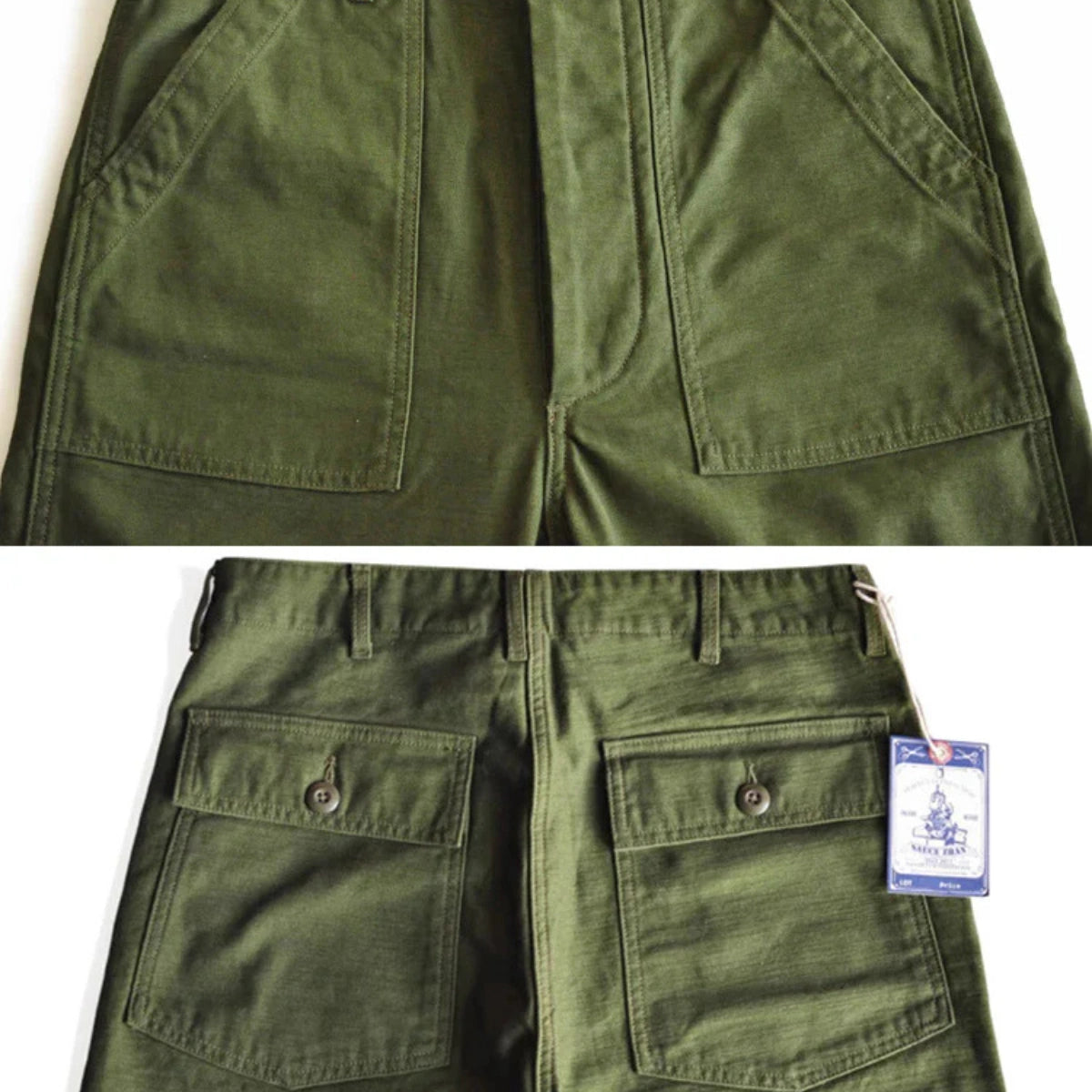 Men’s Straight-Leg Casual Trousers – Fatigue Style