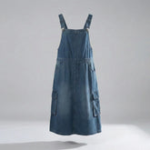 Gardaly Loosened Denim Pinafore Dress