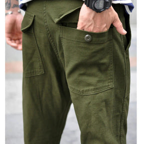 Men’s Straight-Leg Casual Trousers – Fatigue Style