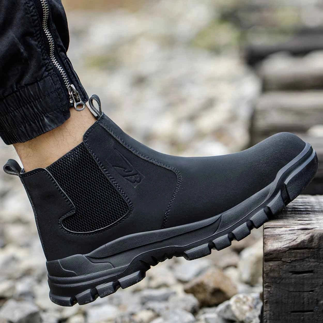 Gardaly | Men’s WeldSafe™ Steel-Toe Work Trainers – Waterproof, Puncture-Resistant & Spark-Resistant