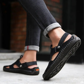 Gardaly | Men's High Quality Soft Leather Casual Sandals - CloudWay™