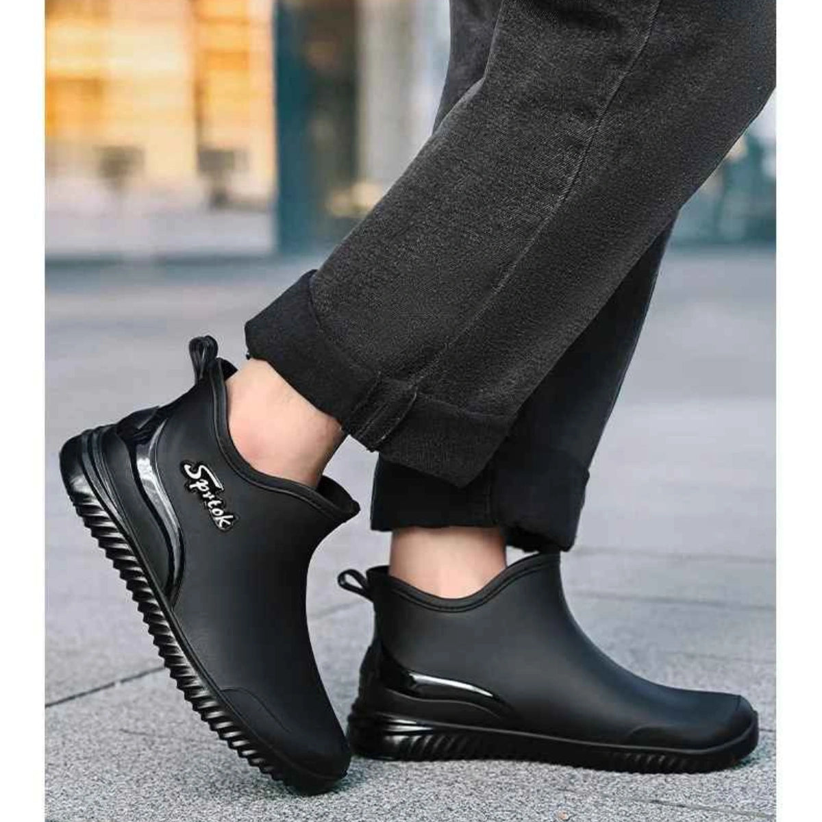 Gardaly | Men’s Ankle Wellington™ Boots – One-Piece Waterproof Build with Non-Slip Grip