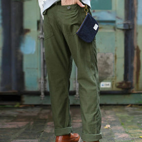 Men’s Straight-Leg Casual Trousers – Fatigue Style