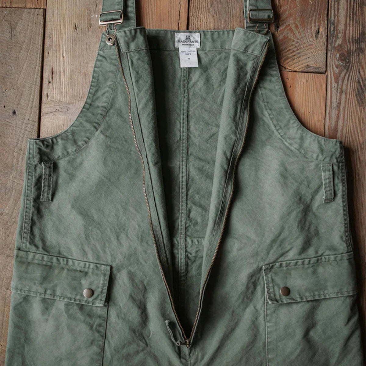 Gardaly Winston Zip-Front Overalls