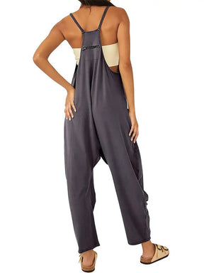Gardaly Oversized Patch-Pocket Jumpsuit