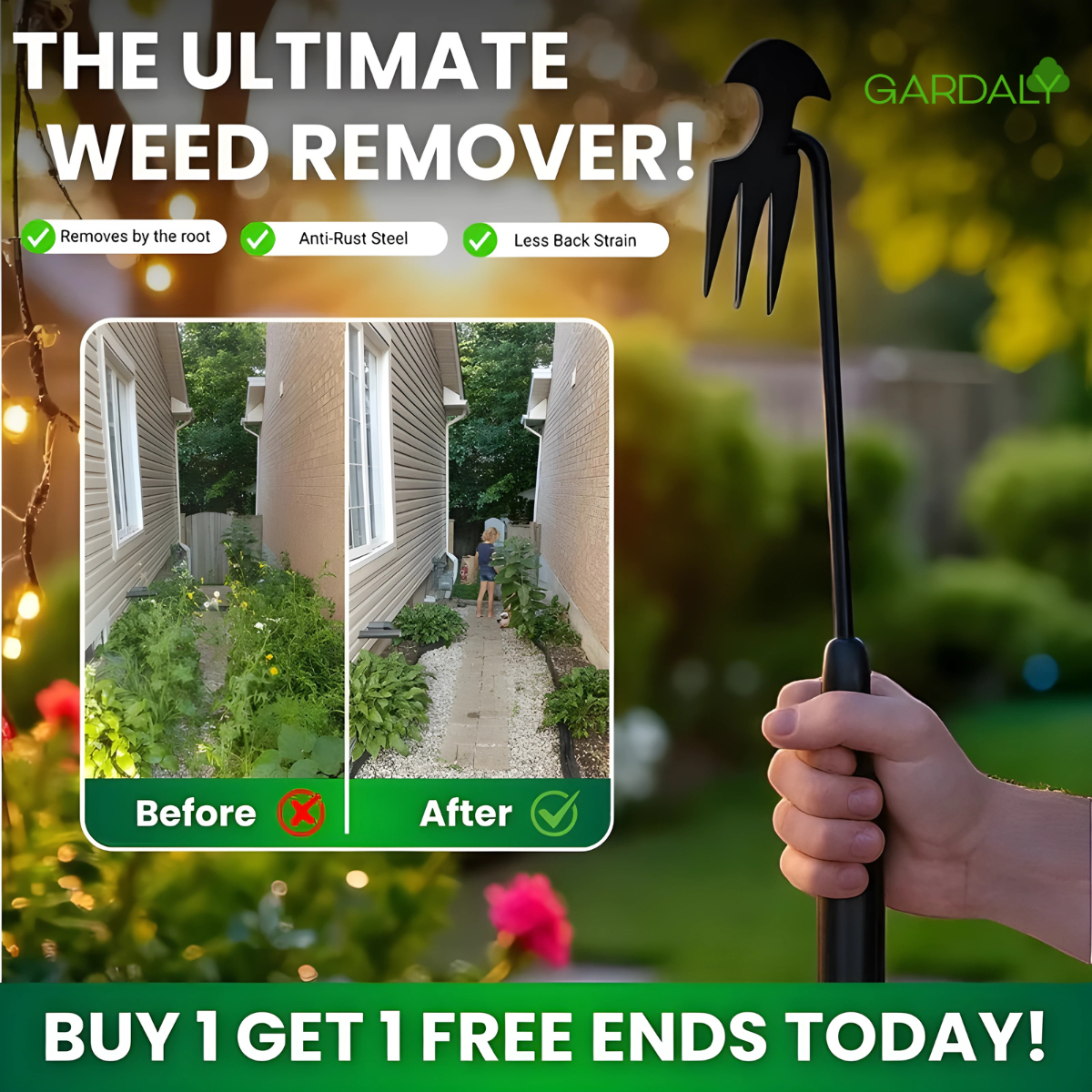 Gardaly RootPuller™ – The Ultimate Weed Remover