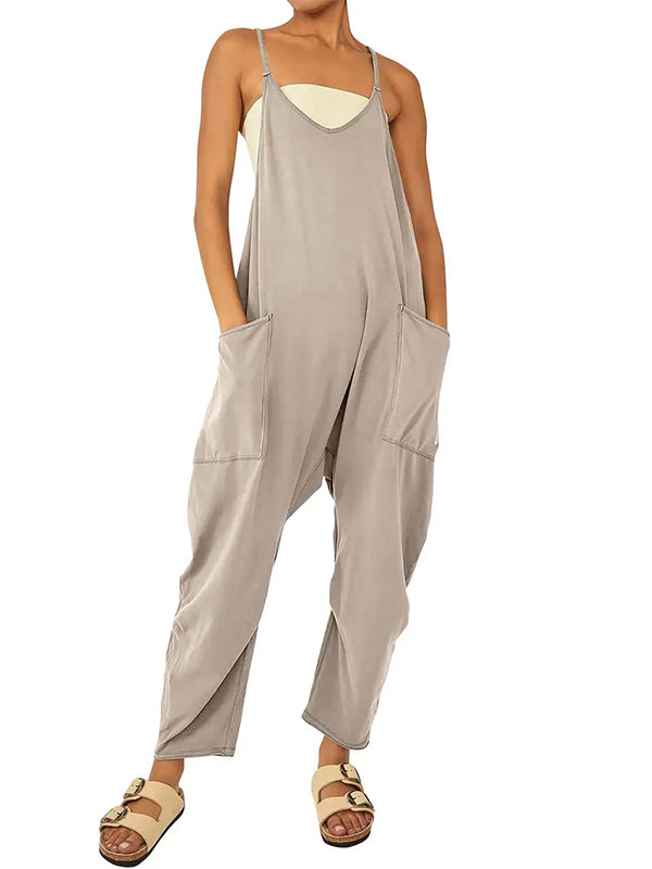 Gardaly Oversized Patch-Pocket Jumpsuit