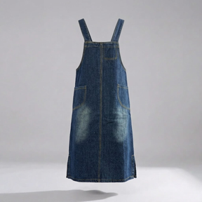 Gardaly Loosened Denim Pinafore Dress
