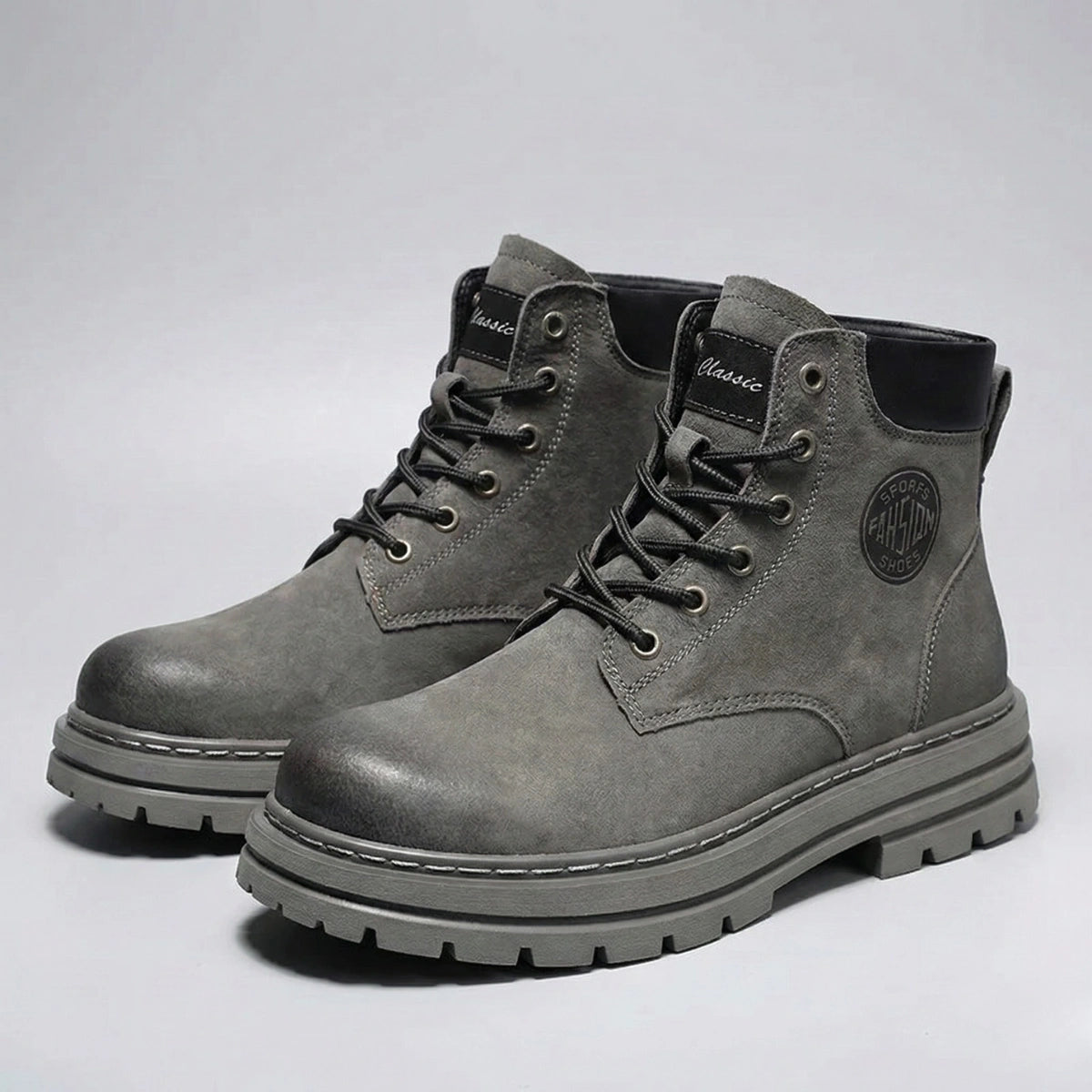Unisex Heritage “Martin” Work Boots – Suede Leather, Grip Sole &amp; All-Day Comfort