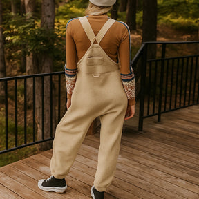 Gardaly Thermal Fleece Overalls with Zip Pockets