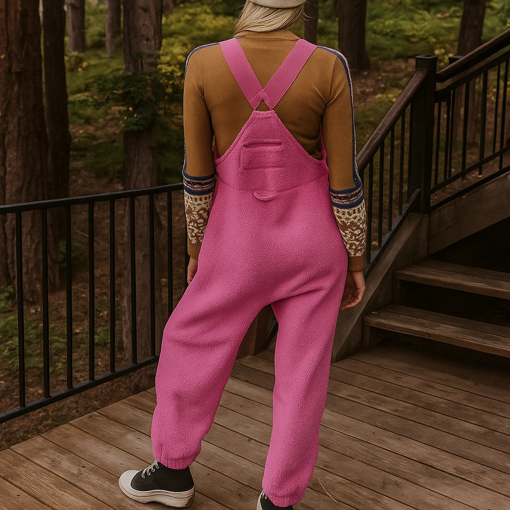 Gardaly Thermal Fleece Overalls with Zip Pockets