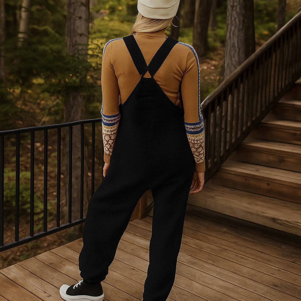 Gardaly Thermal Fleece Overalls with Zip Pockets