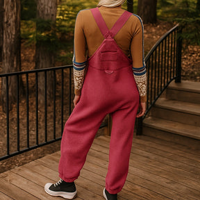 Gardaly Thermal Fleece Overalls with Zip Pockets