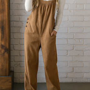 Gardaly Cosy Corduroy Loosened Overalls