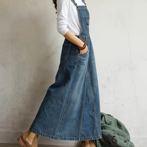 Gardaly Heritage Back-Split Denim Pinafore