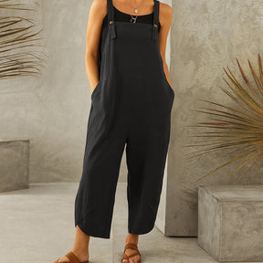 Gardaly Button-Front Casual Overalls Jumpsuit