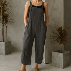 Gardaly Button-Front Casual Overalls Jumpsuit