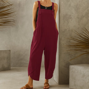 Gardaly Button-Front Casual Overalls Jumpsuit