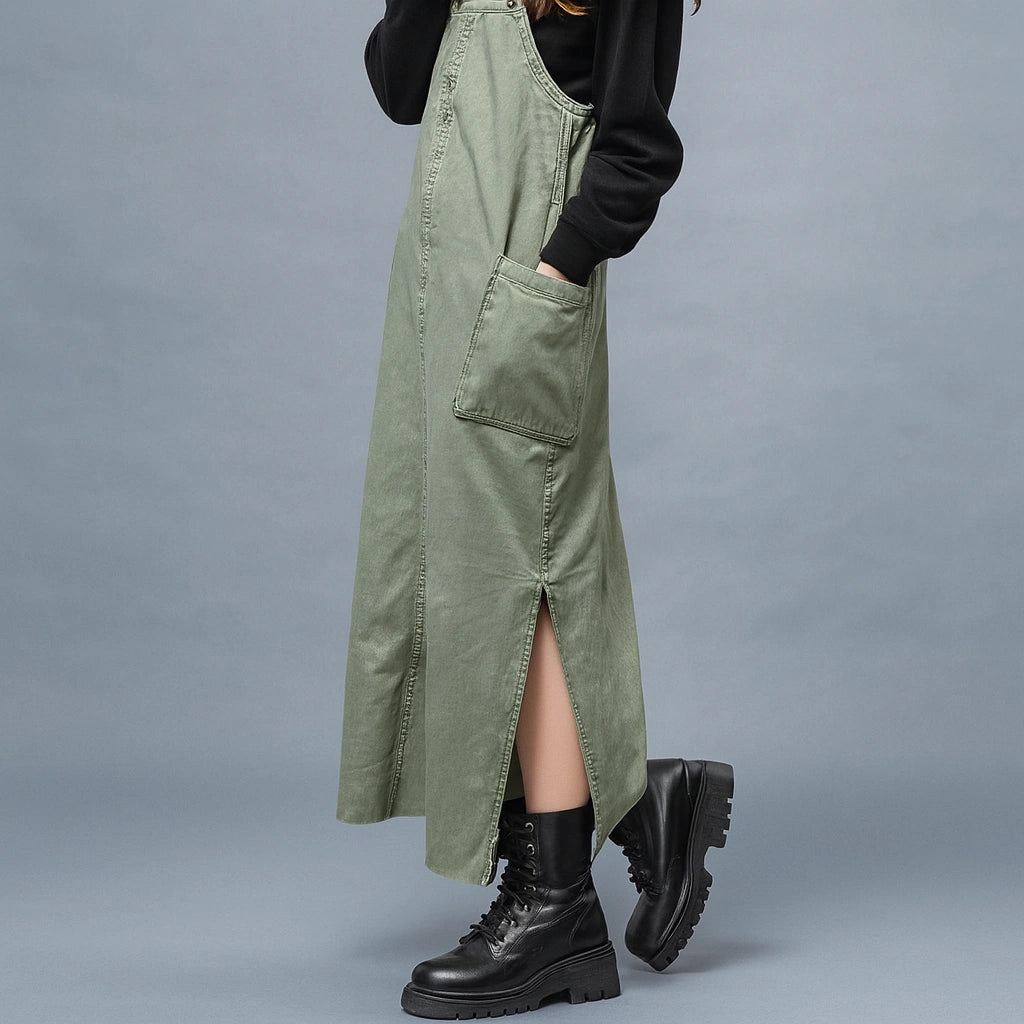 Gardaly Meadow Relaxed Pinafore with Side Slits