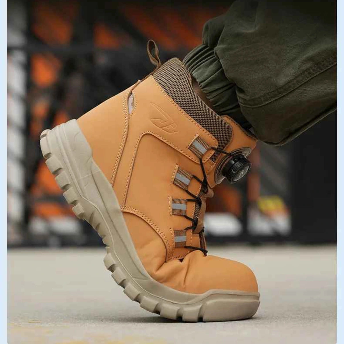 Gardaly | Men’s TorqueLock™ Waterproof Safety Boots – Steel Toe, Kevlar Midsole & Quick-Adjust Dial