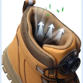 Gardaly | Men’s TorqueLock™ Waterproof Safety Boots – Steel Toe, Kevlar Midsole & Quick-Adjust Dial