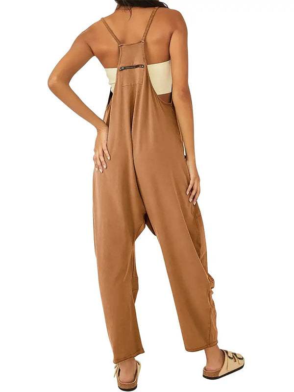 Gardaly Oversized Patch-Pocket Jumpsuit