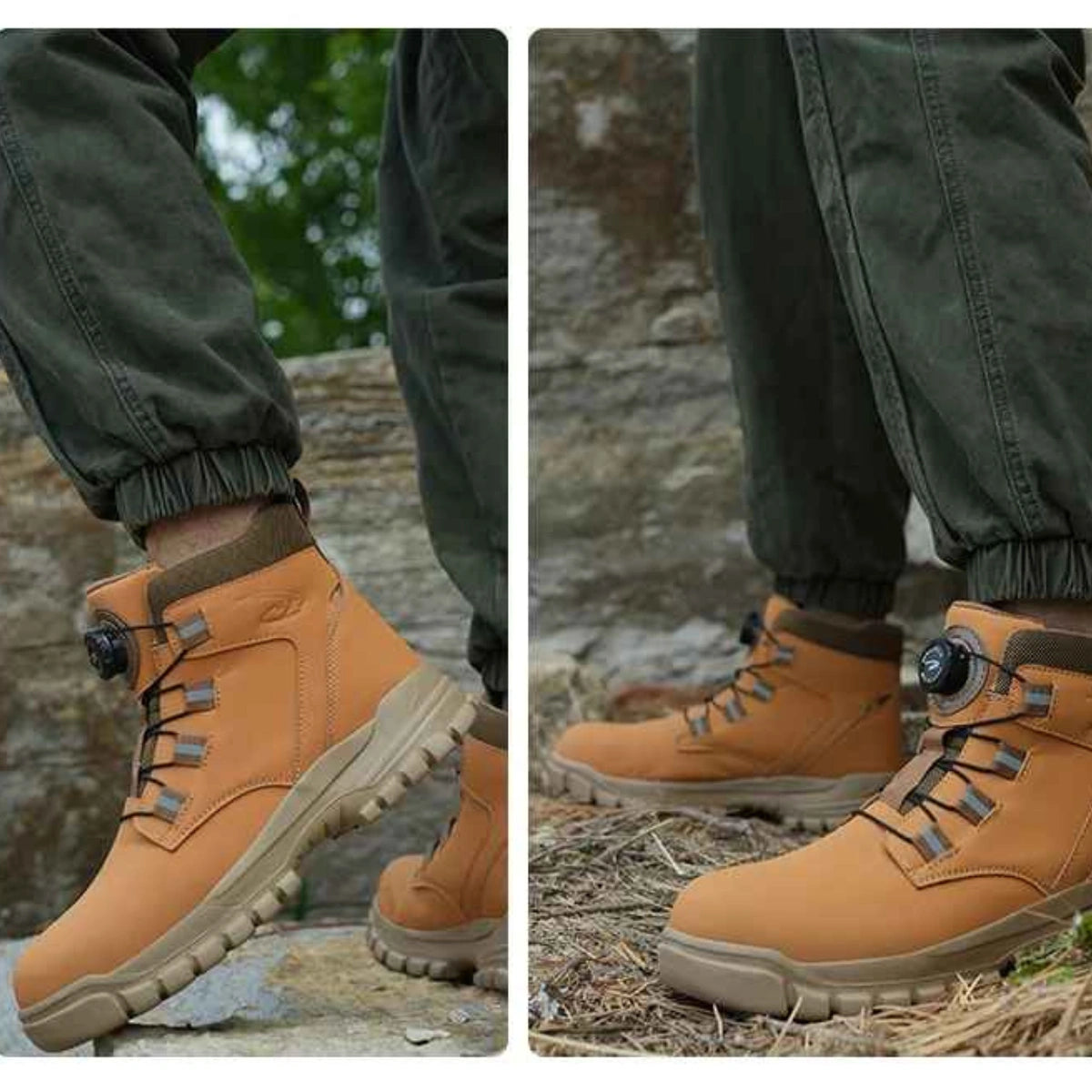 Gardaly | Men’s TorqueLock™ Waterproof Safety Boots – Steel Toe, Kevlar Midsole & Quick-Adjust Dial
