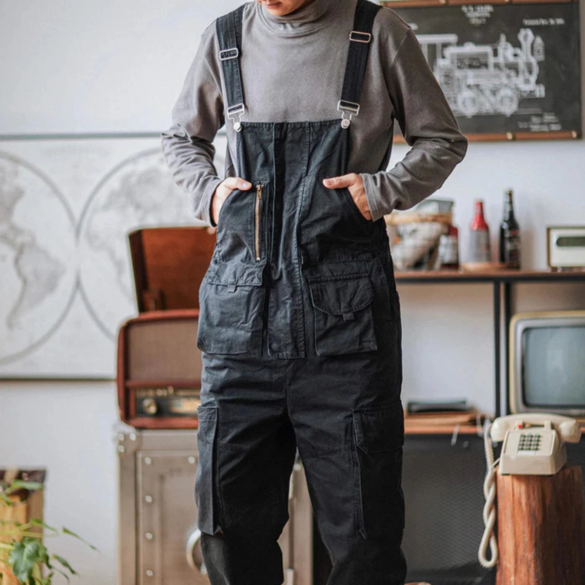 Gardaly Easy-Drape Overalls