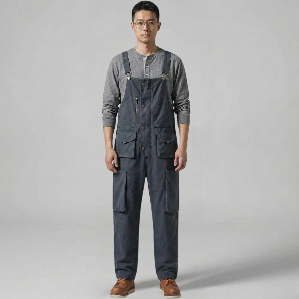 Gardaly Easy-Drape Canvas Overalls