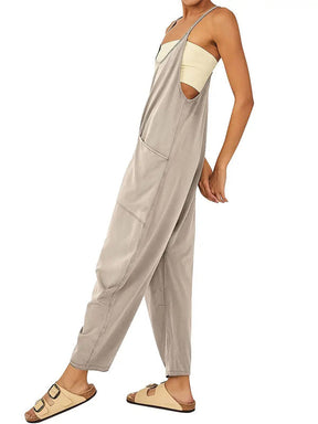 Gardaly Oversized Patch-Pocket Jumpsuit