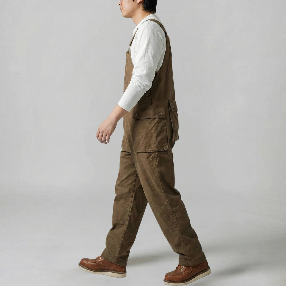Gardaly Winston Zip-Front Overalls