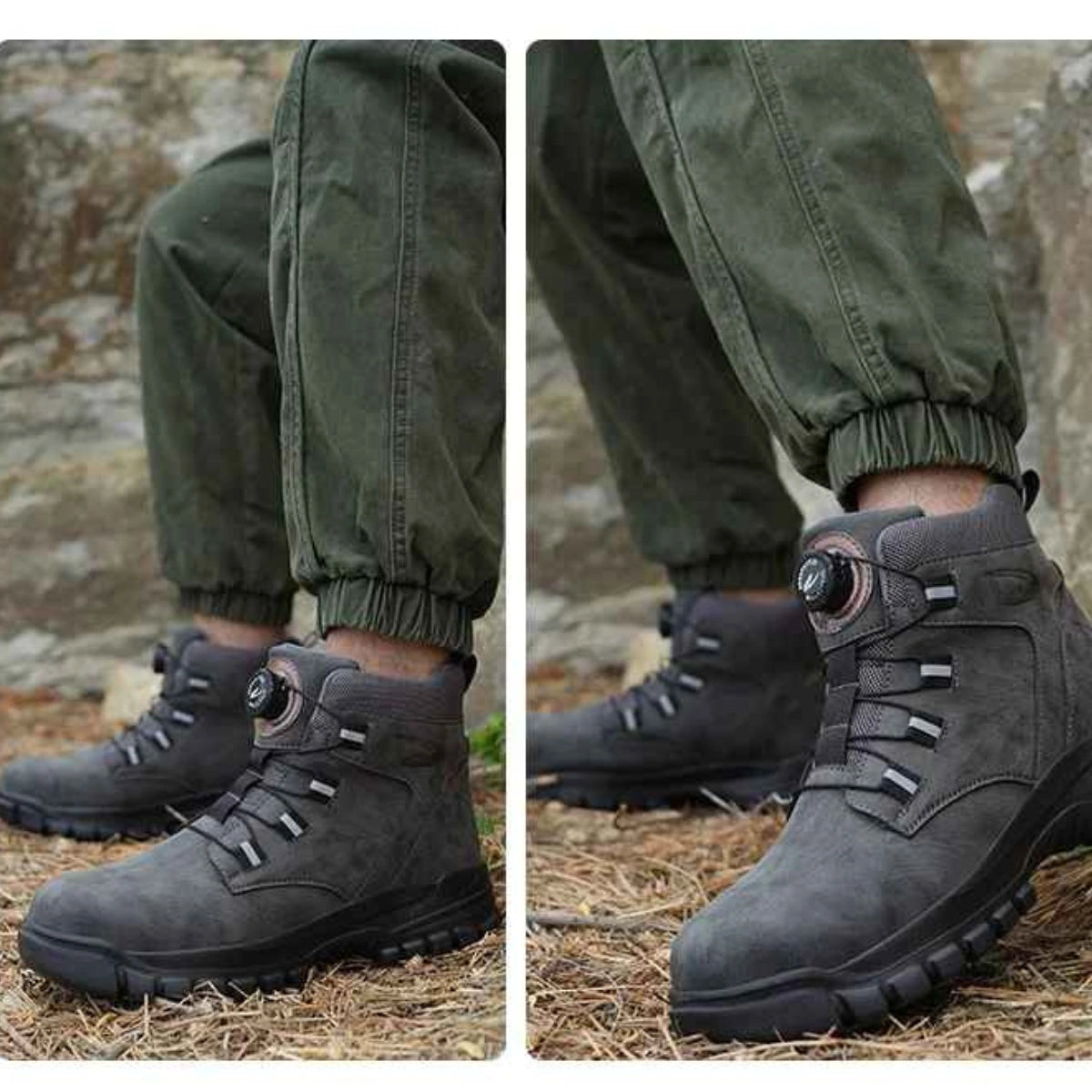 Gardaly | Men’s TorqueLock™ Waterproof Safety Boots – Steel Toe, Kevlar Midsole & Quick-Adjust Dial