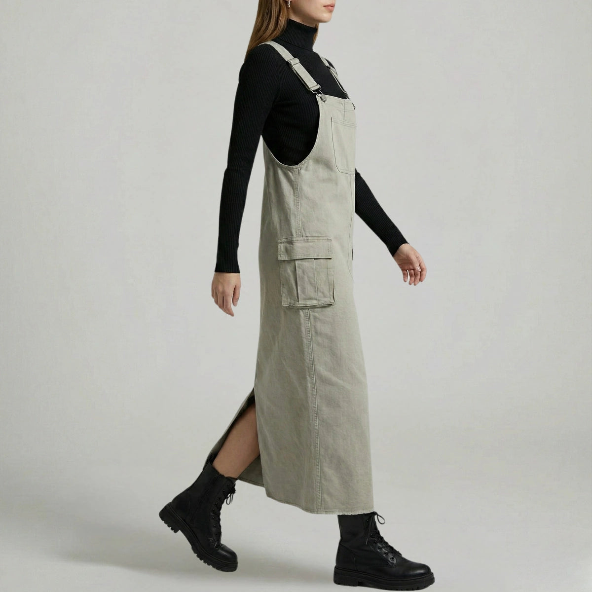 Gardaly Meadow Relaxed Pinafore with Side Slits