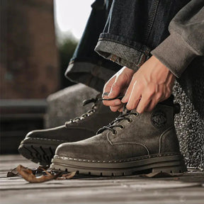 Unisex Heritage “Martin” Work Boots – Suede Leather, Grip Sole &amp; All-Day Comfort