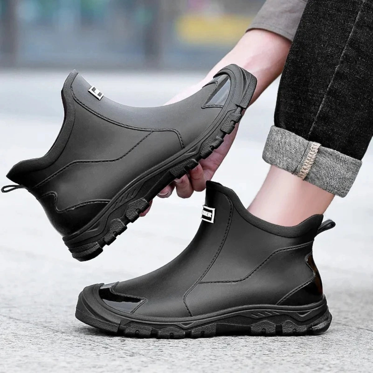 Unisex Short Wellington Rain Boots – Extra-Wide Size Range, Reinforced Build &amp; Non-Slip Grip