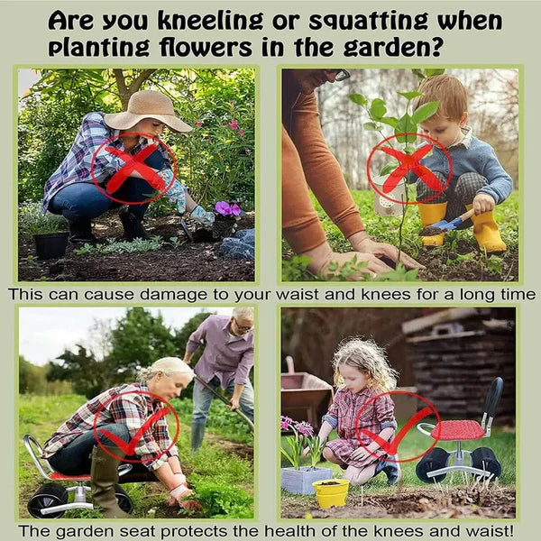 RotoSeat™ | 360° Rotating Gardening Seat with Adjustable Height