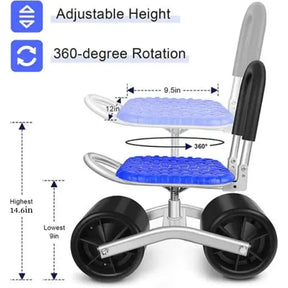 RotoSeat™ | 360° Rotating Gardening Seat with Adjustable Height