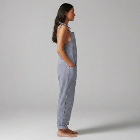 Gardaly Striped Wide-Leg Overalls