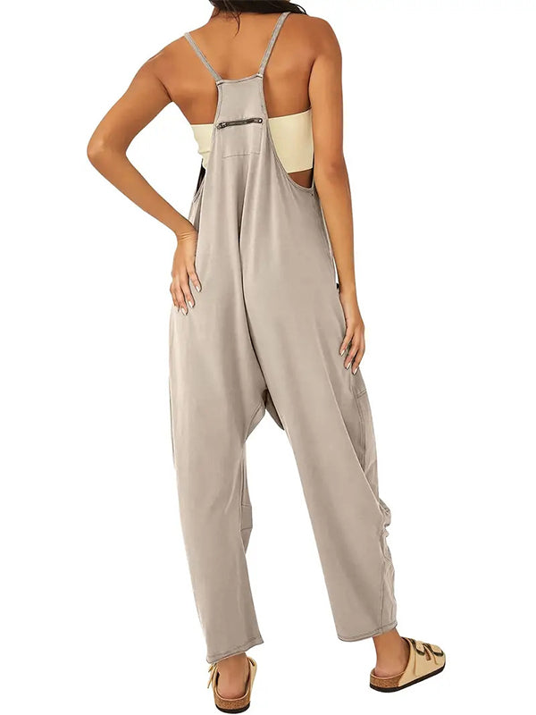 Gardaly Oversized Patch-Pocket Jumpsuit